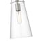 Z-Lite Kira Pendant, 1-Light, 6.5 In.W x 13 In.H, Brushed Nickel/Clear 7508P-ROD-BN - alternate 8